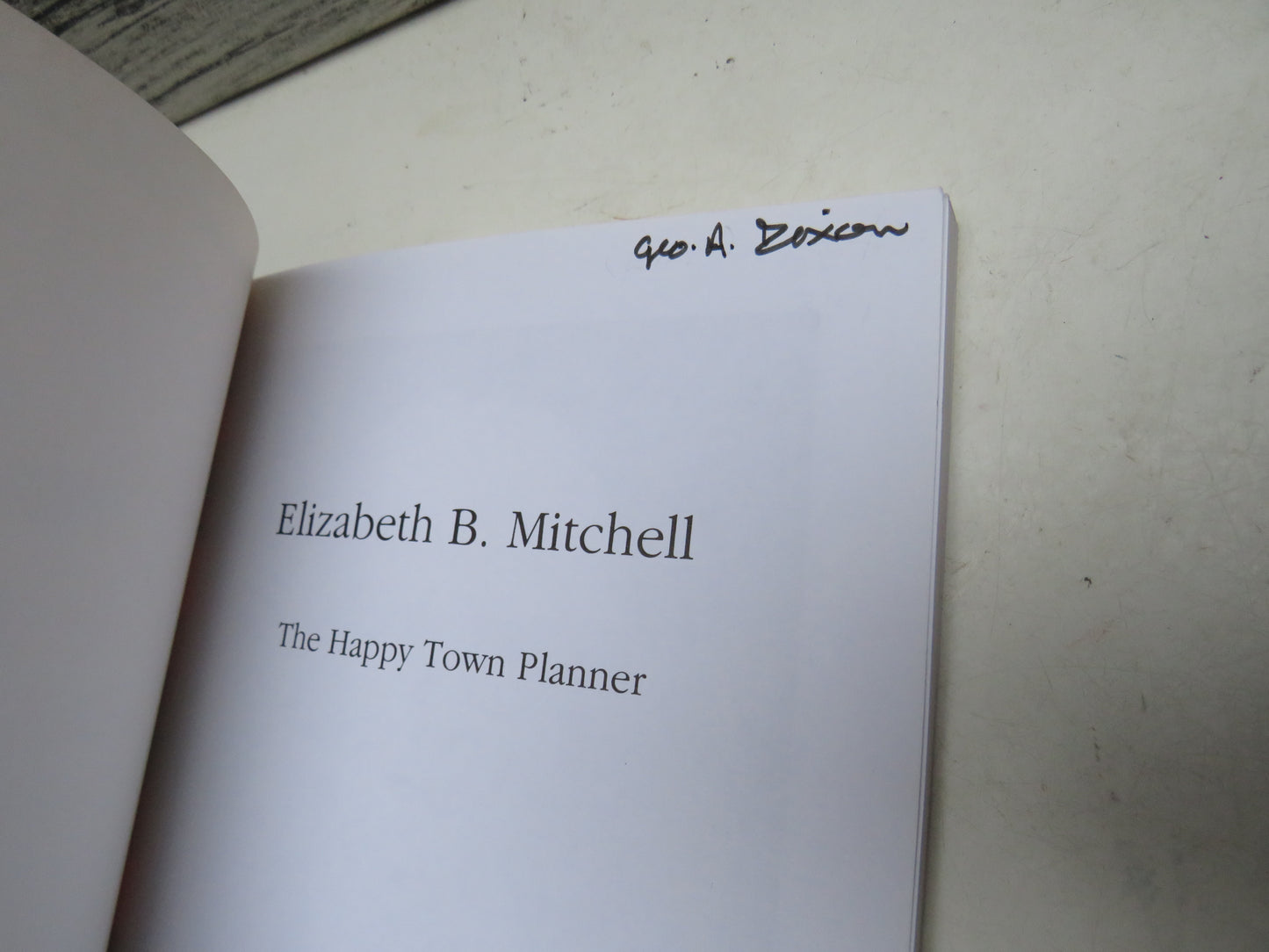 Elizabeth B. Mitchell The Happy Town Planner By Jean Lindsay 1993