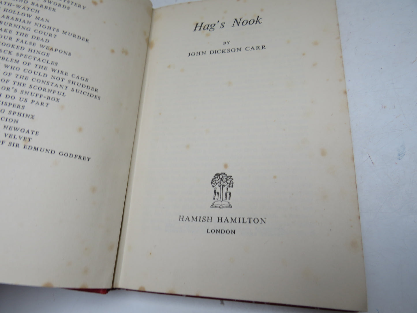 Hag's Nook By John Dickson Carr 1951