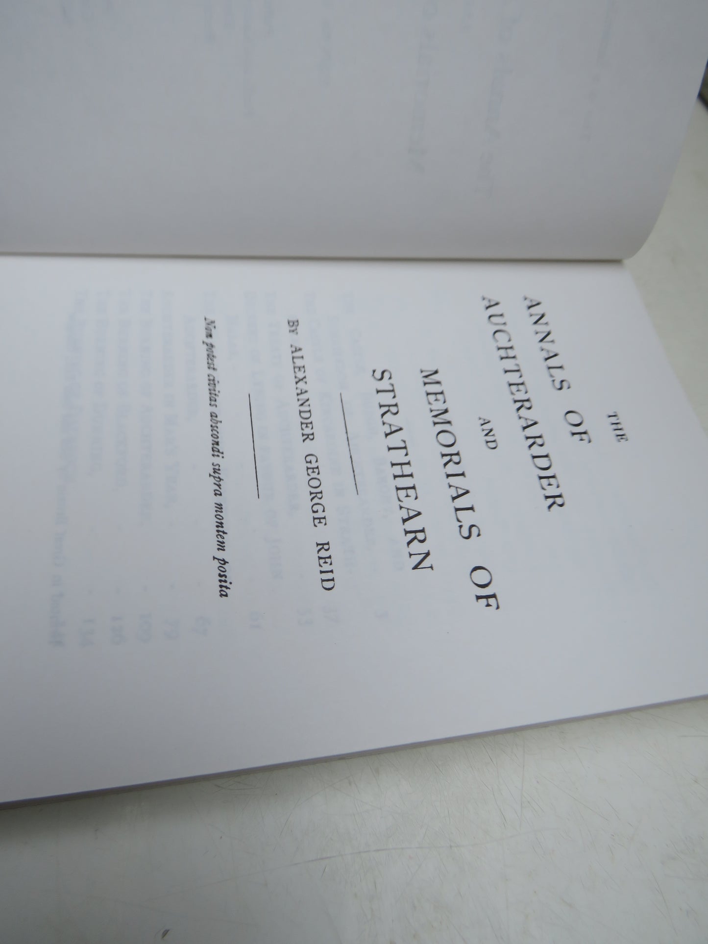 Annals of Auchterarder and Memorials of Strathearn By A.G. Reid 1989