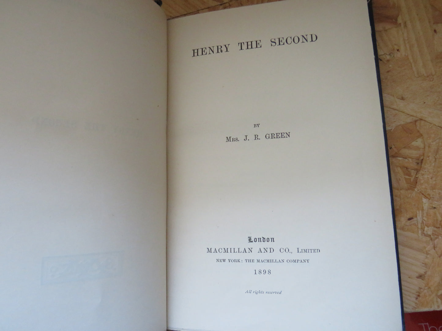 Henry The Second By Mrs J.R. Green 1898
