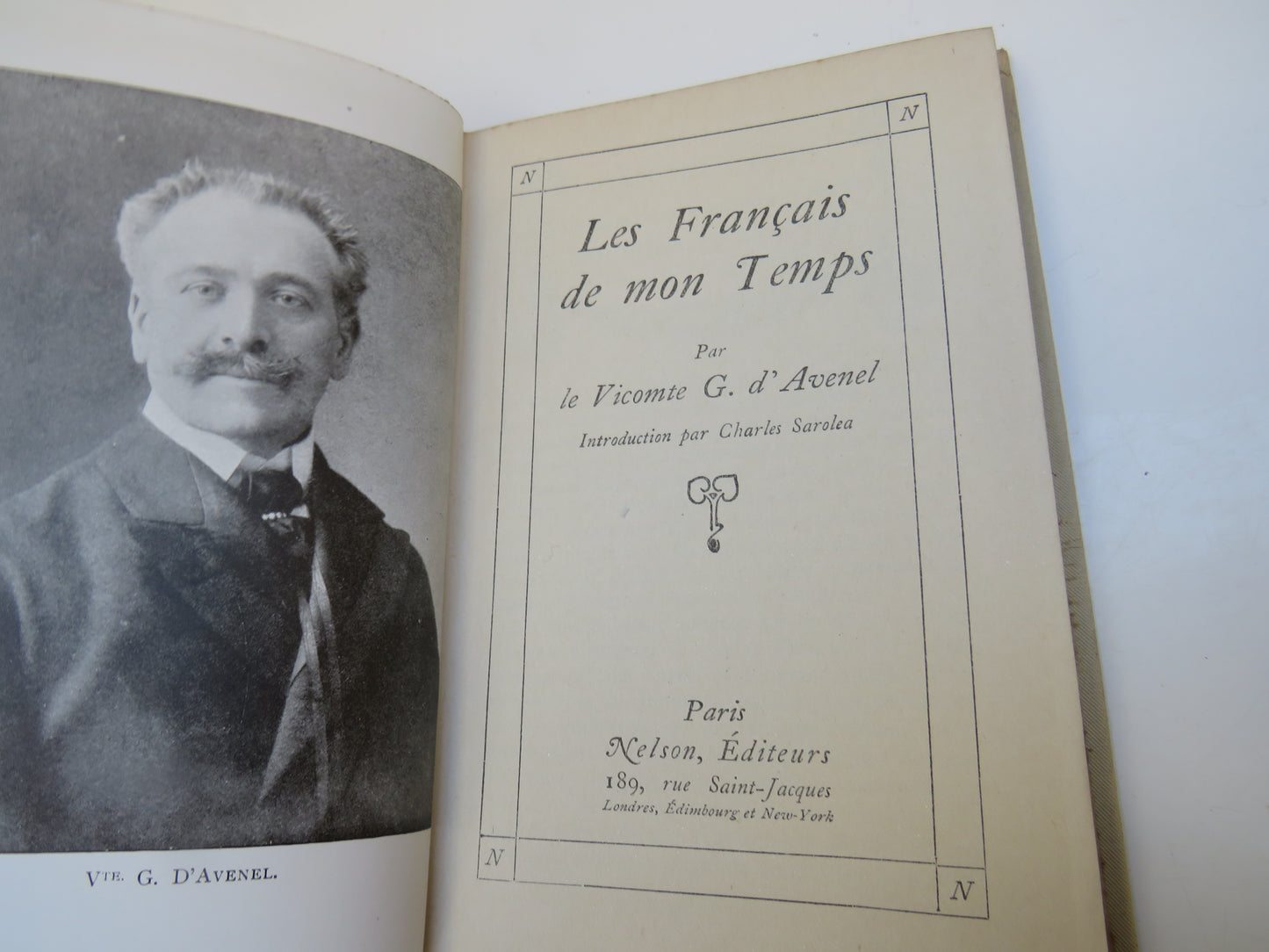 Les Francais De Mon Temps Par Le Vicomte G. d'Avenel
