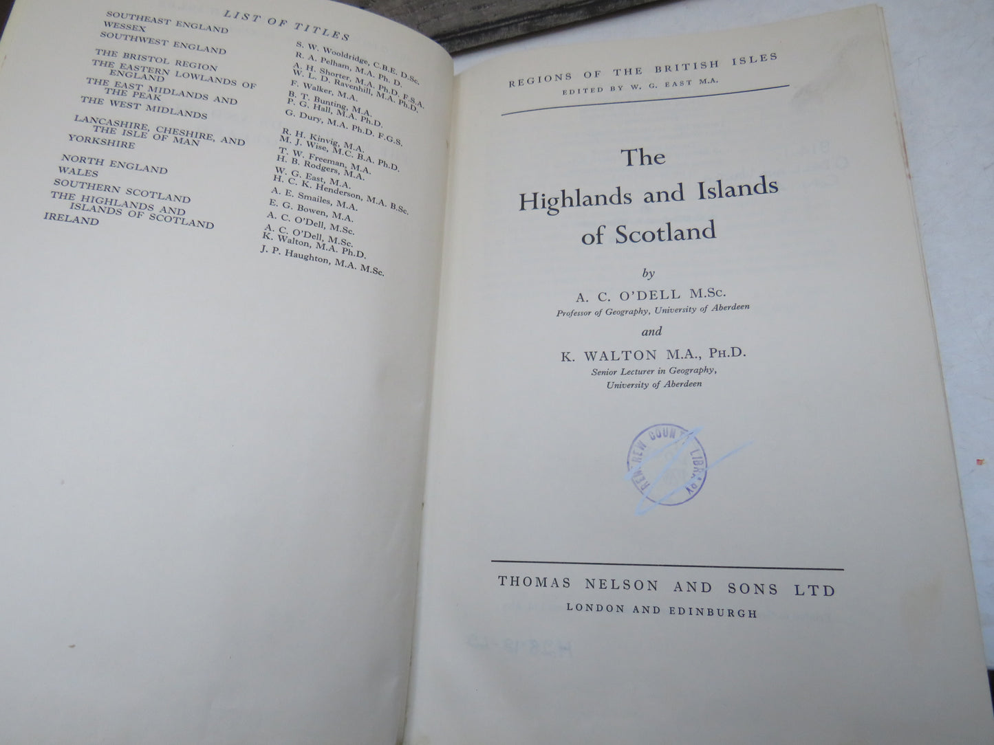 The Highlands and Islands of Scotland By A.C. O'Dell and K. Walton 1962