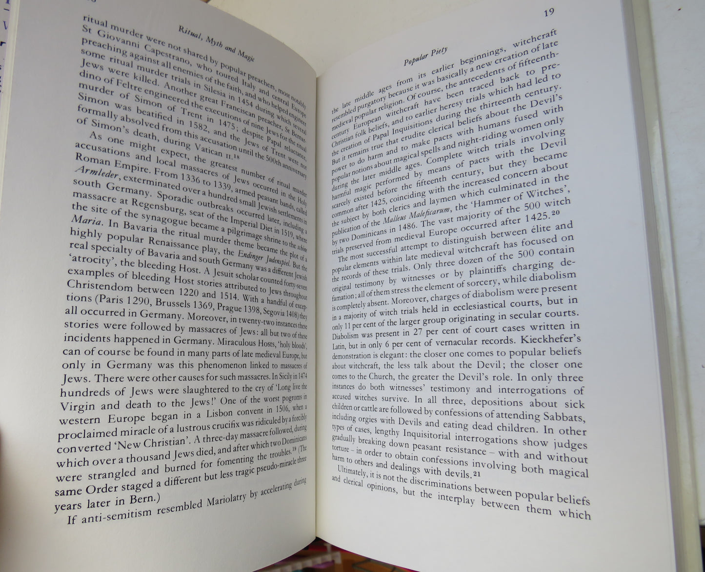 Ritual, Myth and Magic In Early Modern Europe By William Monter 1984