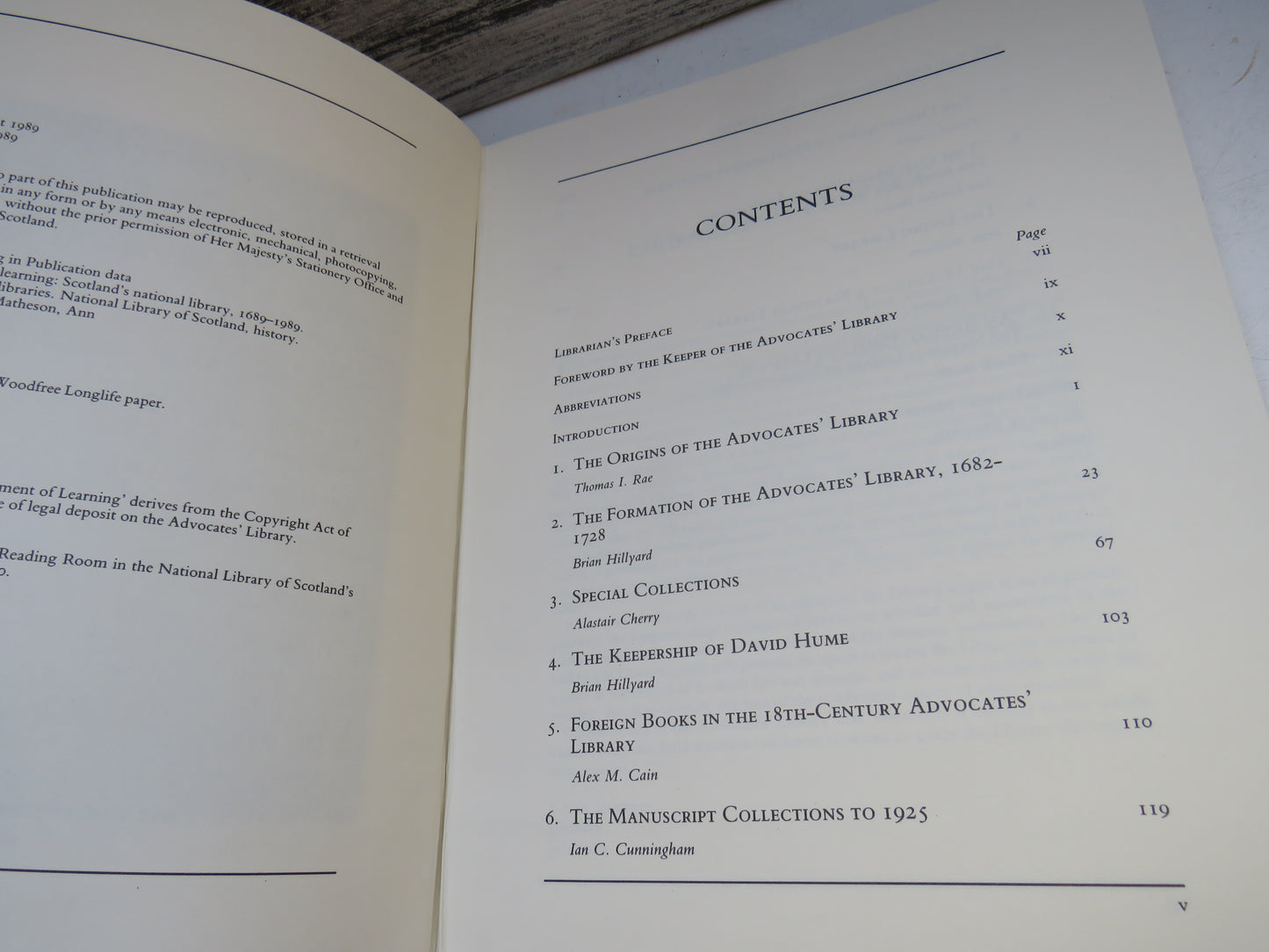 For The Encouragement of Learning Scotland's National Library 1689-1989 Edited by Patrick Cadell and Ann Matheson 1989