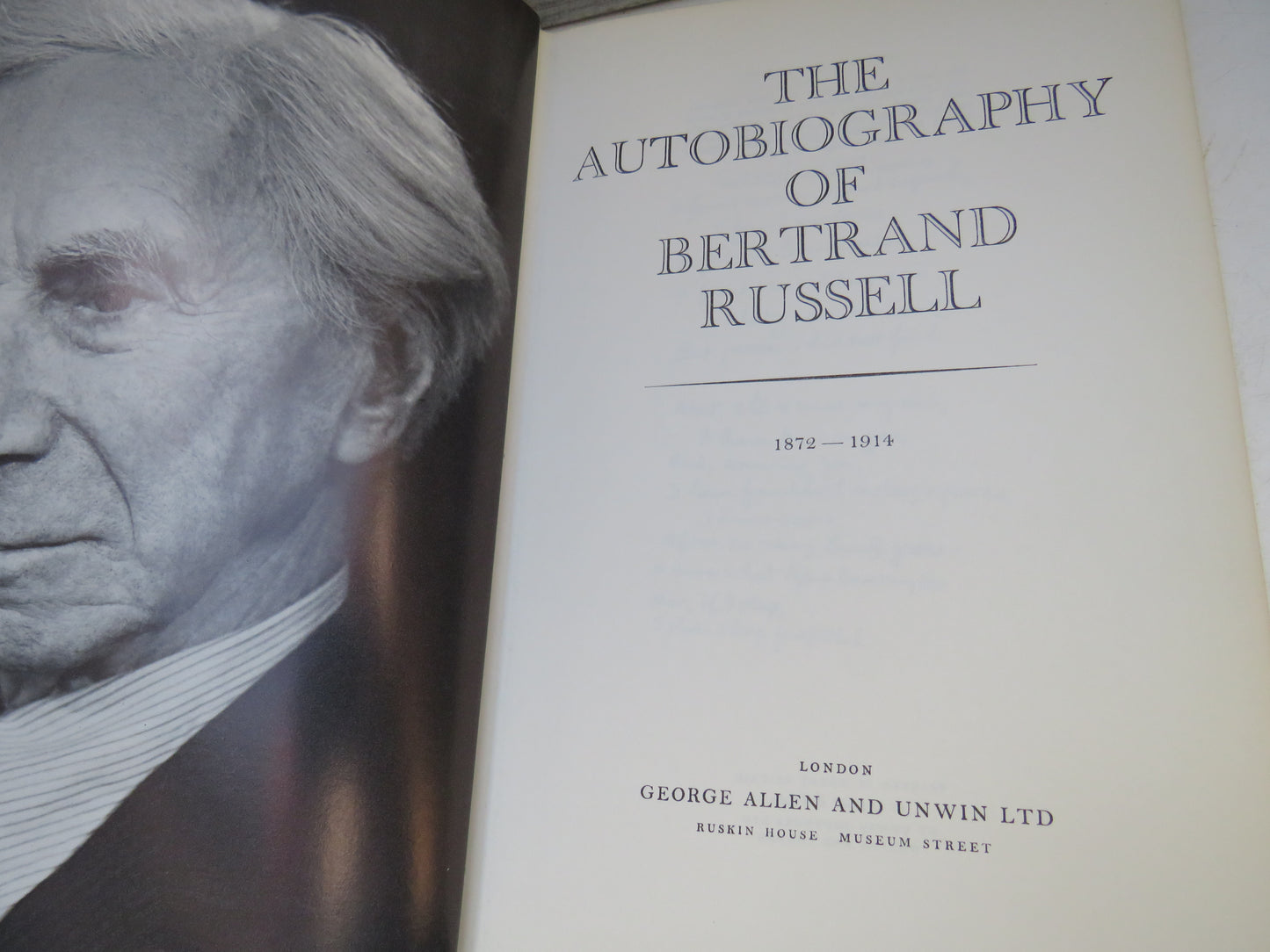 The Autobiography of Bertrand Russell 1872-1914 First Published 1967
