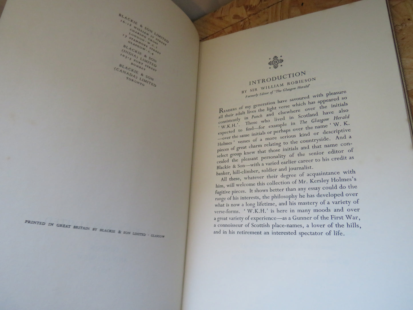 The Life I Love Verses By W.K.H 1958