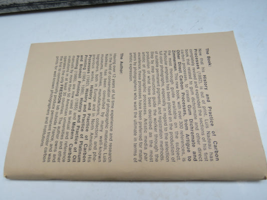 Gum Dichromate and Other Direct Carbon Processses, from Artigue to Zimmerman by Luis Nadeau, 1987