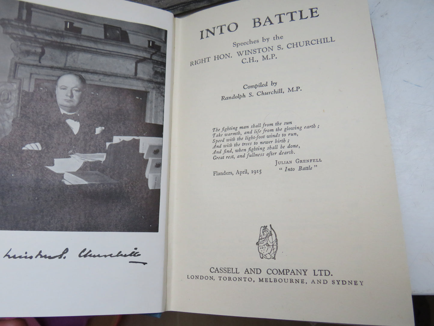 Into Battle, Winston Churchill's War Speeches, compiled by Randolph S. Churchill, 1942