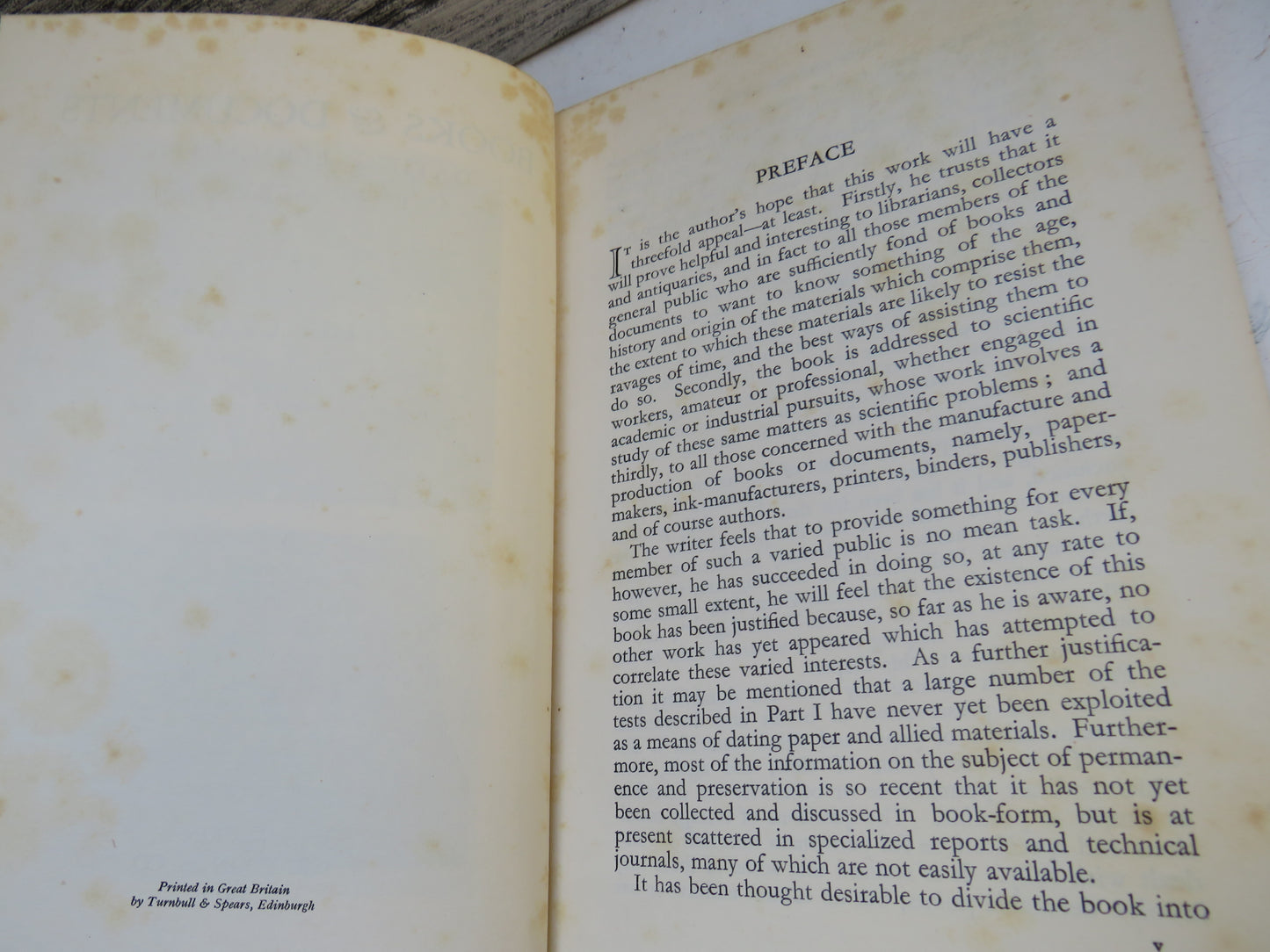 Books & Documents Dating, Permanence and Preservation By Julius Grant 1937