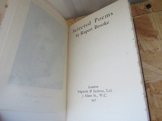Selected Poems By Rupert Brooke 1917