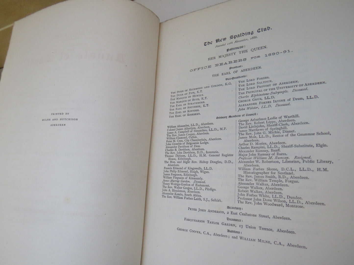 The Annals of Banff Compiled By William Cramond 1891 Volume I