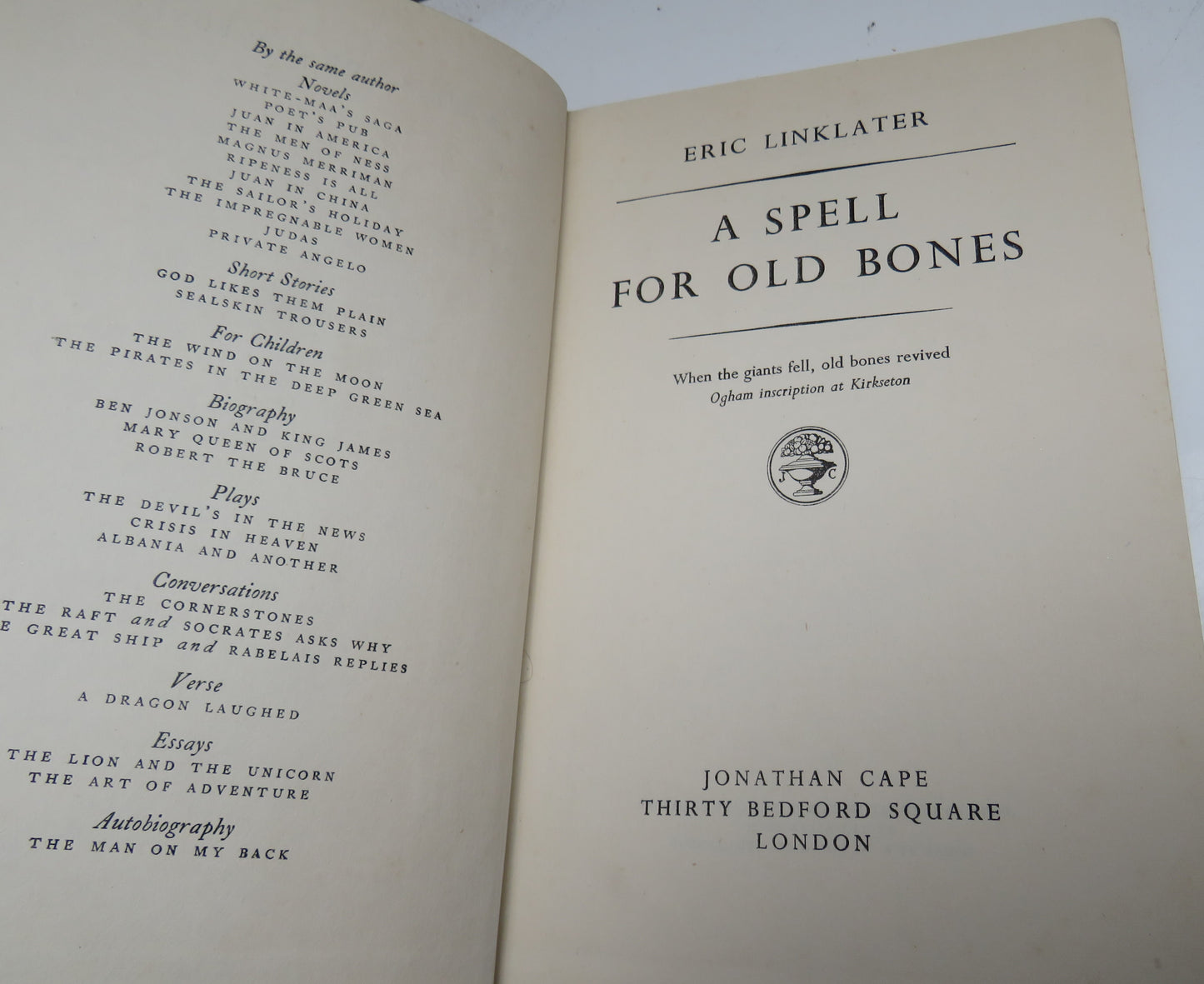 A Spell for Old Bones by Eric Linklater, 1949