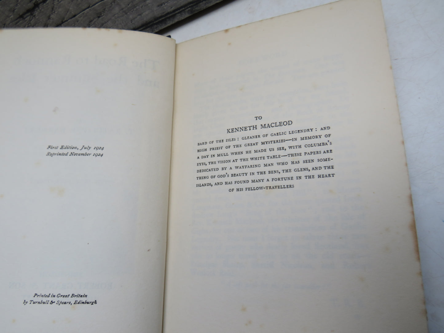 The Road to Rannoch and The Summer Isles by T. Ratcliffe Barnett, 1924