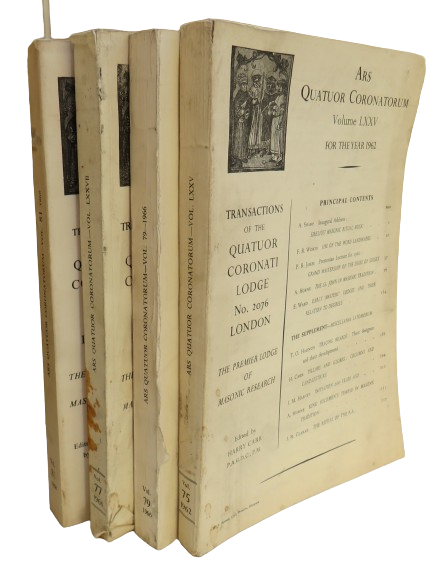 1962 - 1968 Ars Quatuor Coronatorum Lodge 2076 London Premier Lodge of Masonic Research