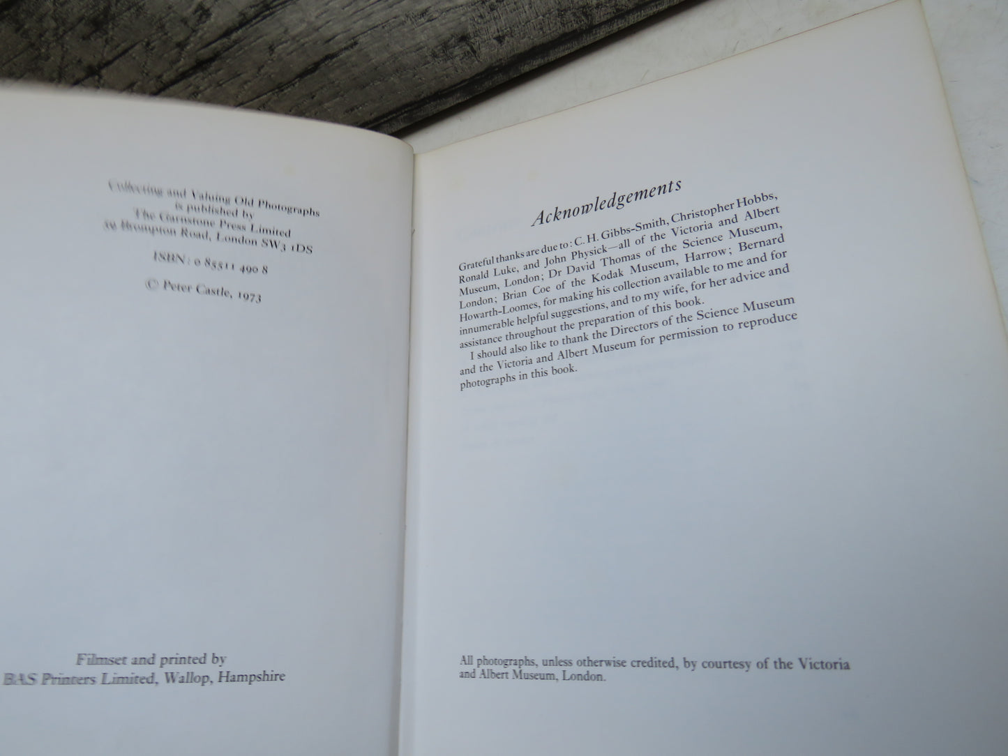 Collecting and Valuing Old Photographs by Peter Castle, 1973 Vintage Book