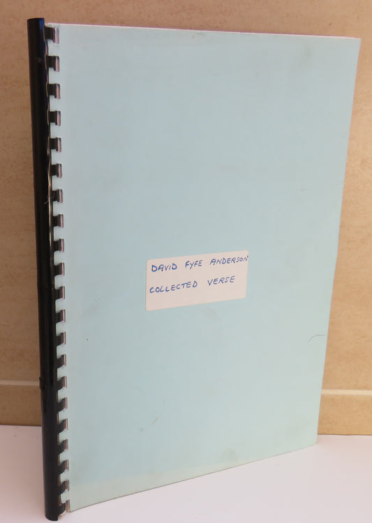 David Fyfe Anderson Collected Verse