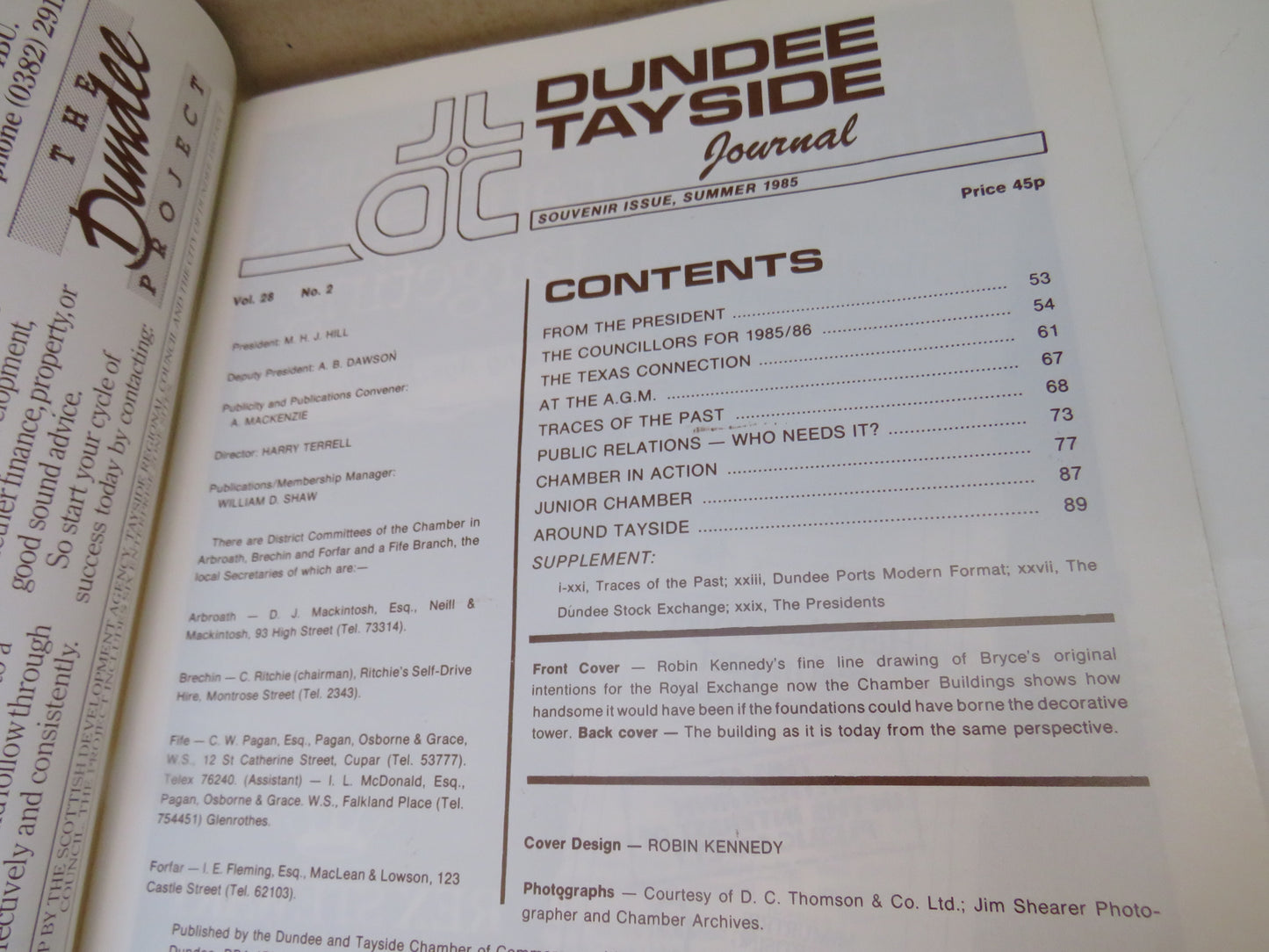 150 Years of Service To Commerce & Industry Souvenir Issue Summer 1985 Dundee