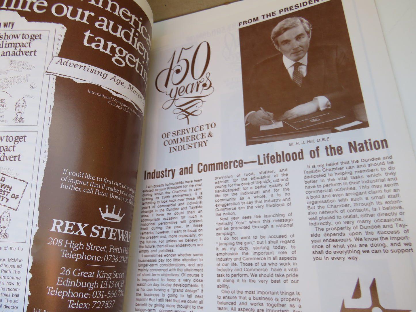 150 Years of Service To Commerce & Industry Souvenir Issue Summer 1985 Dundee