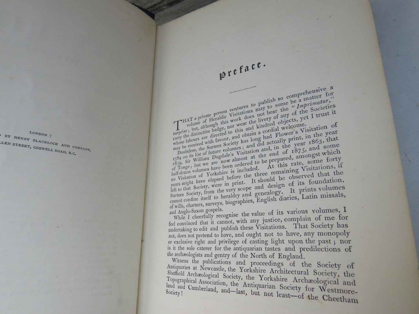 The Visitation of Yorkshire Made In The Years 1584/5, By Robert Glover, Somerset Herald 1875, book image 6