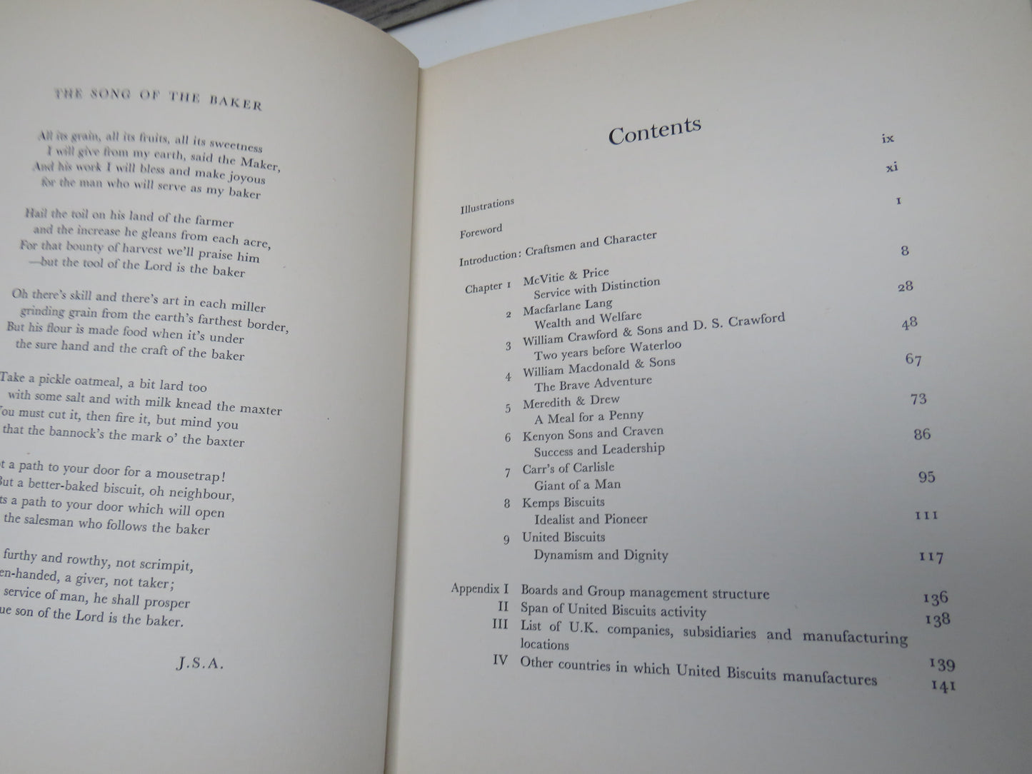 A Fell Fine Baker The Story of United Biscuits By James S. Adam 1974