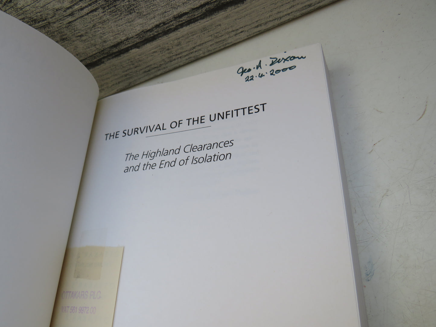 The Survival of the Unfittest The Highland Clearances and The End of Isolation By Robert Mathieson 2000, book image 3