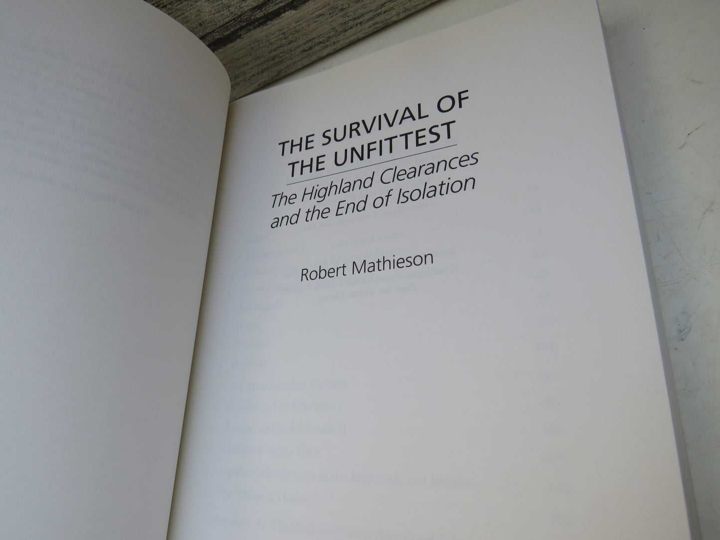 The Survival of the Unfittest The Highland Clearances and The End of Isolation By Robert Mathieson 2000, book image 5