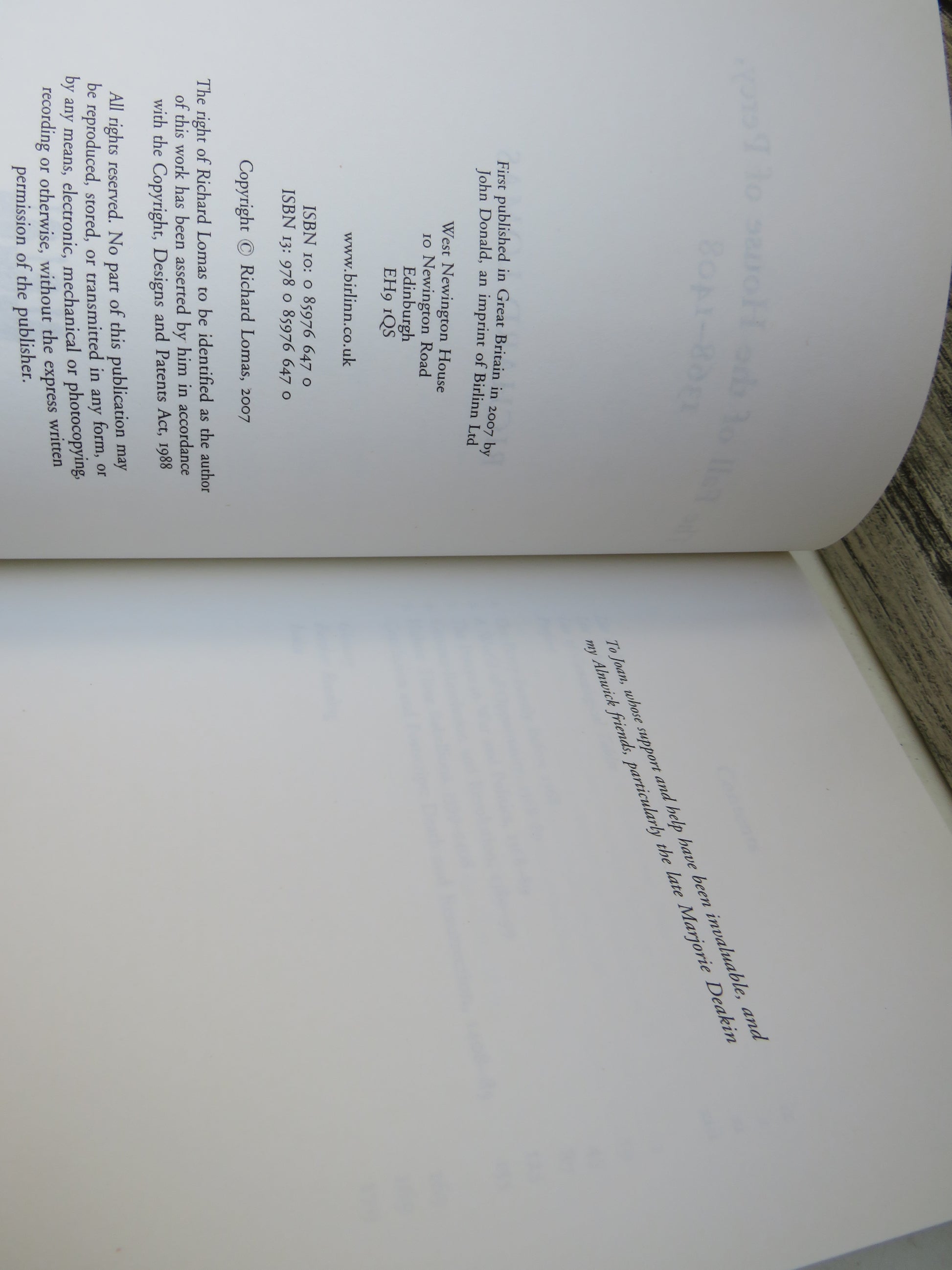 The Fall of the House of Percy 1368-1408 By Richard Lomas 2007, book image 5