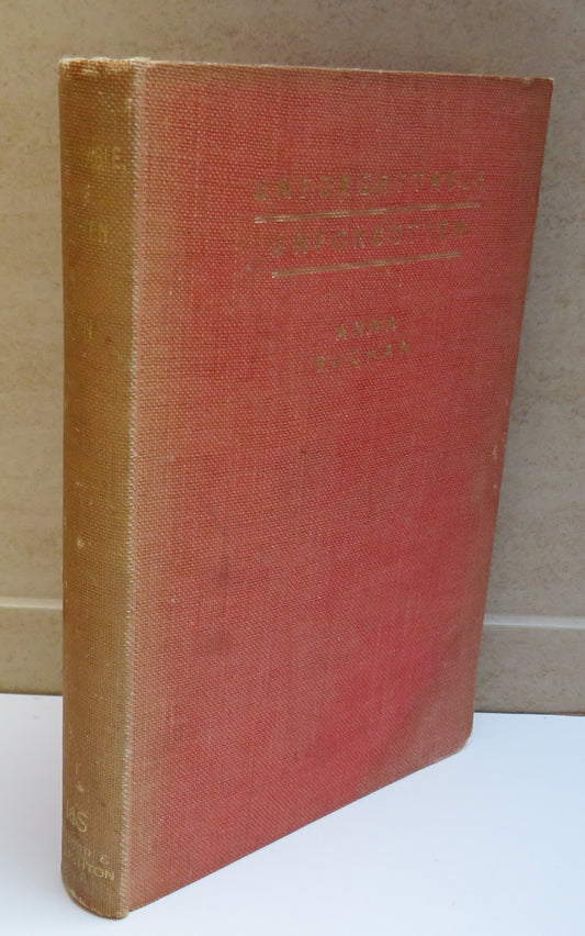 Unforgettable, Unforgotten By Anna Buchan ( O. Douglas) 1945 1st Edition