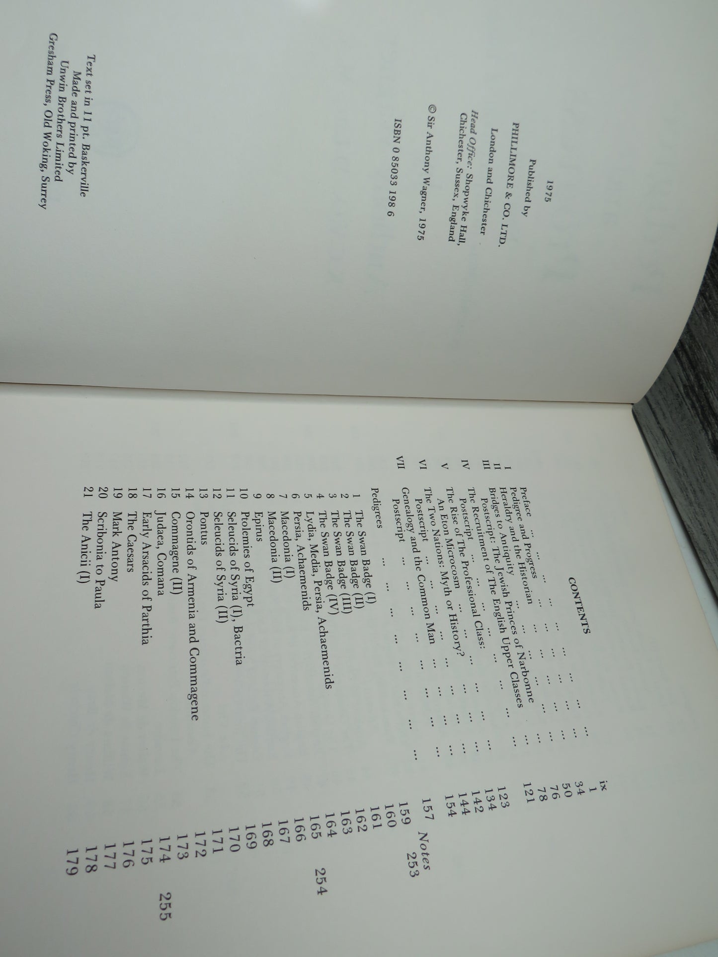 Pedigree and Progress Essays In The Genealogical Interpretation of History By Anthony Wagner 1975, book image 6