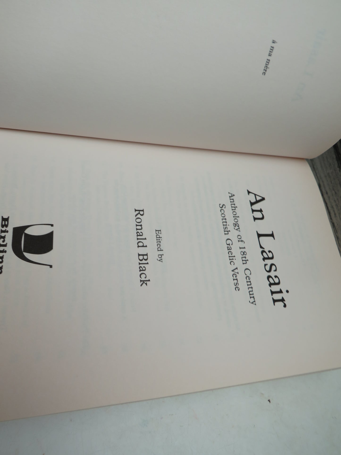 An Lasair Anthology of 18th Century Scottish Gaelic Verse Edited by Ronald Black 2001, book image 4