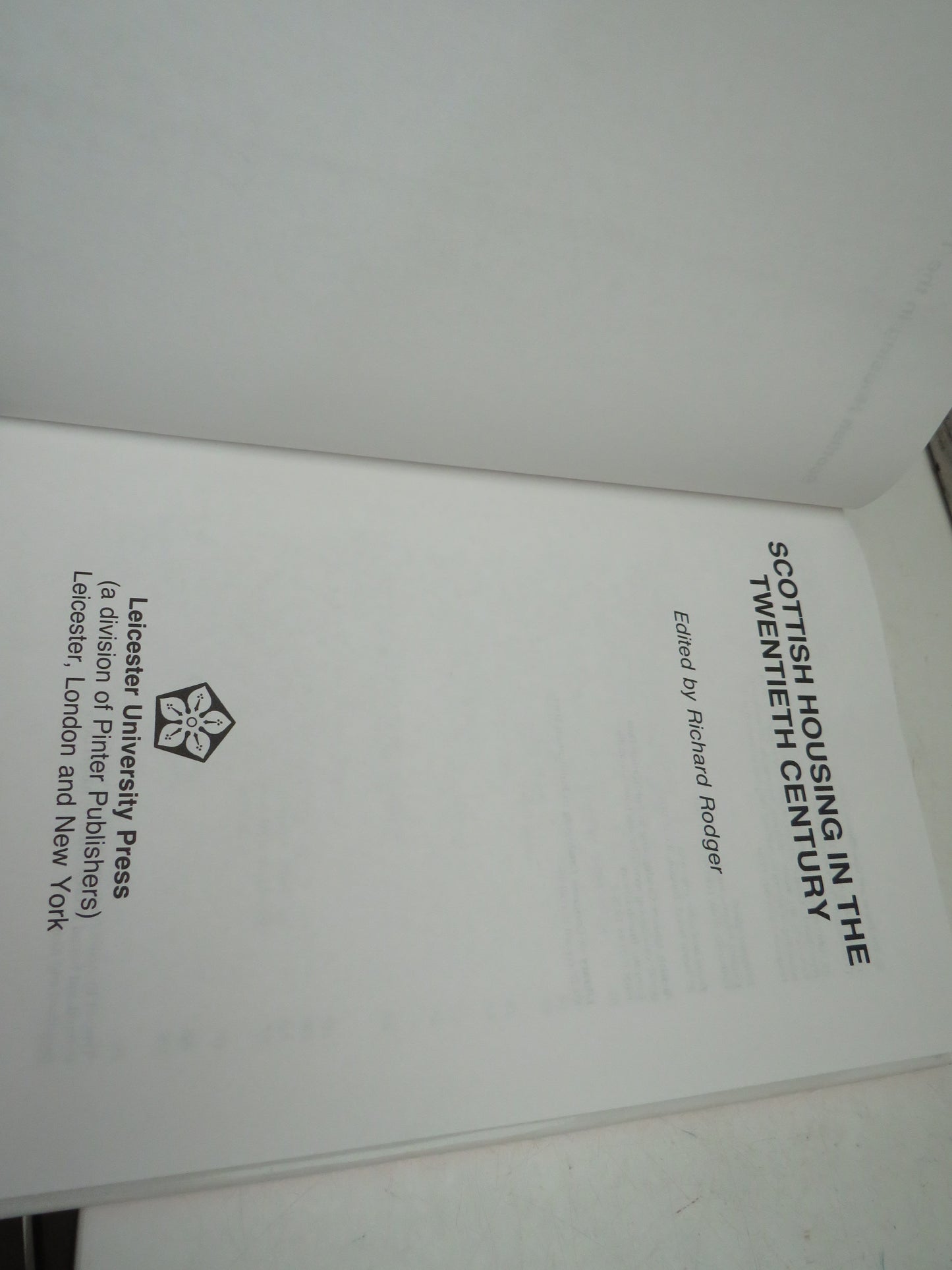 Scottish Housing In The Twentieth Century Edited By Richard Rodger 1989, book image 4