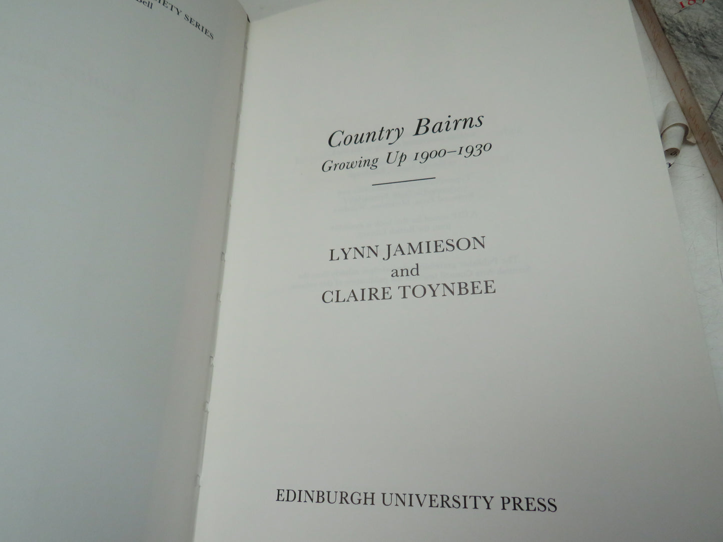 Country Bairns Growing Up 1900-1930 By Lynn Jamieson and Claire Toynbee 1992, book image 3