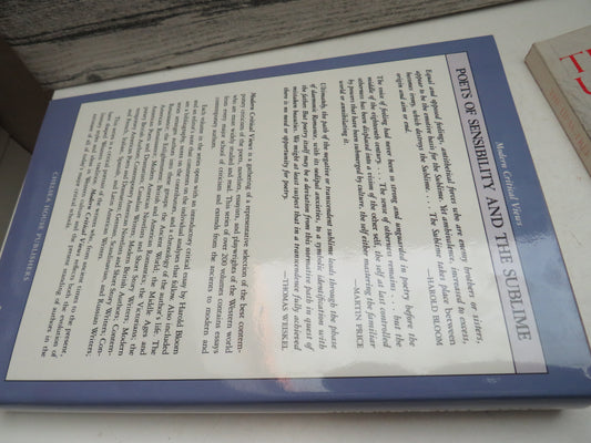 Modern Critical Views Poets of Sensibility and The Sublime Edited and With an Introduction By Harold Bloom 1986, book image 2