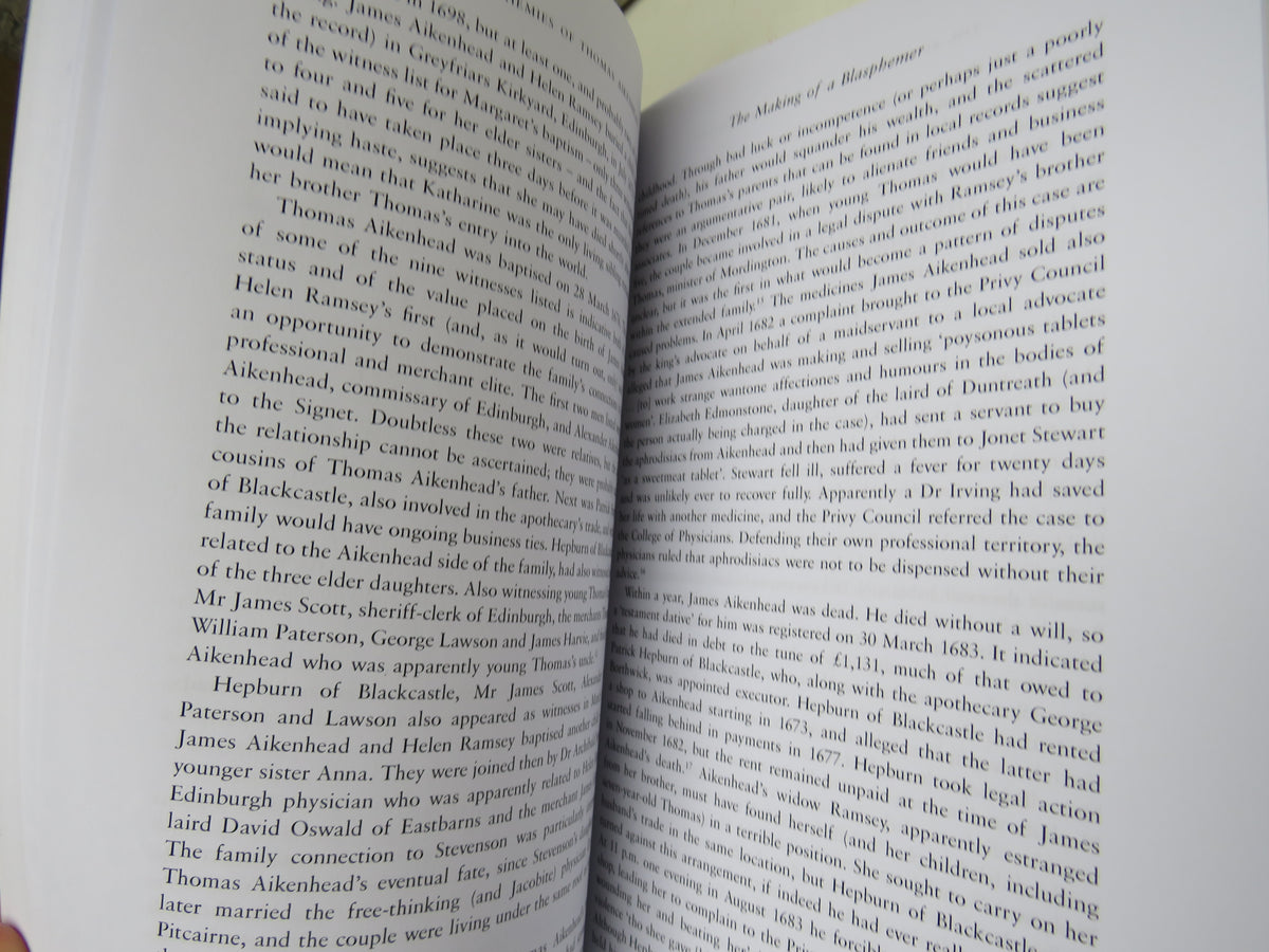The Blasphemies of Thomas Aikenhead Boundaries of Belief on the Eve of the Enlightenment By Michael F. Graham 2013