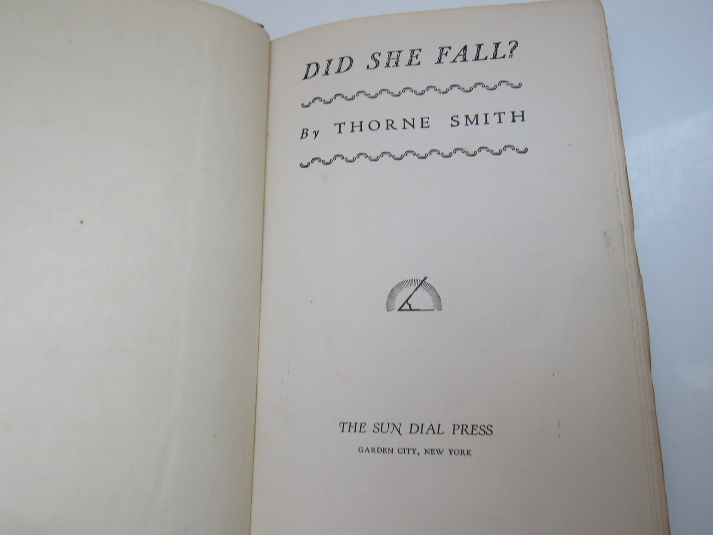 Did She Fall? By Thorne Smith 1930