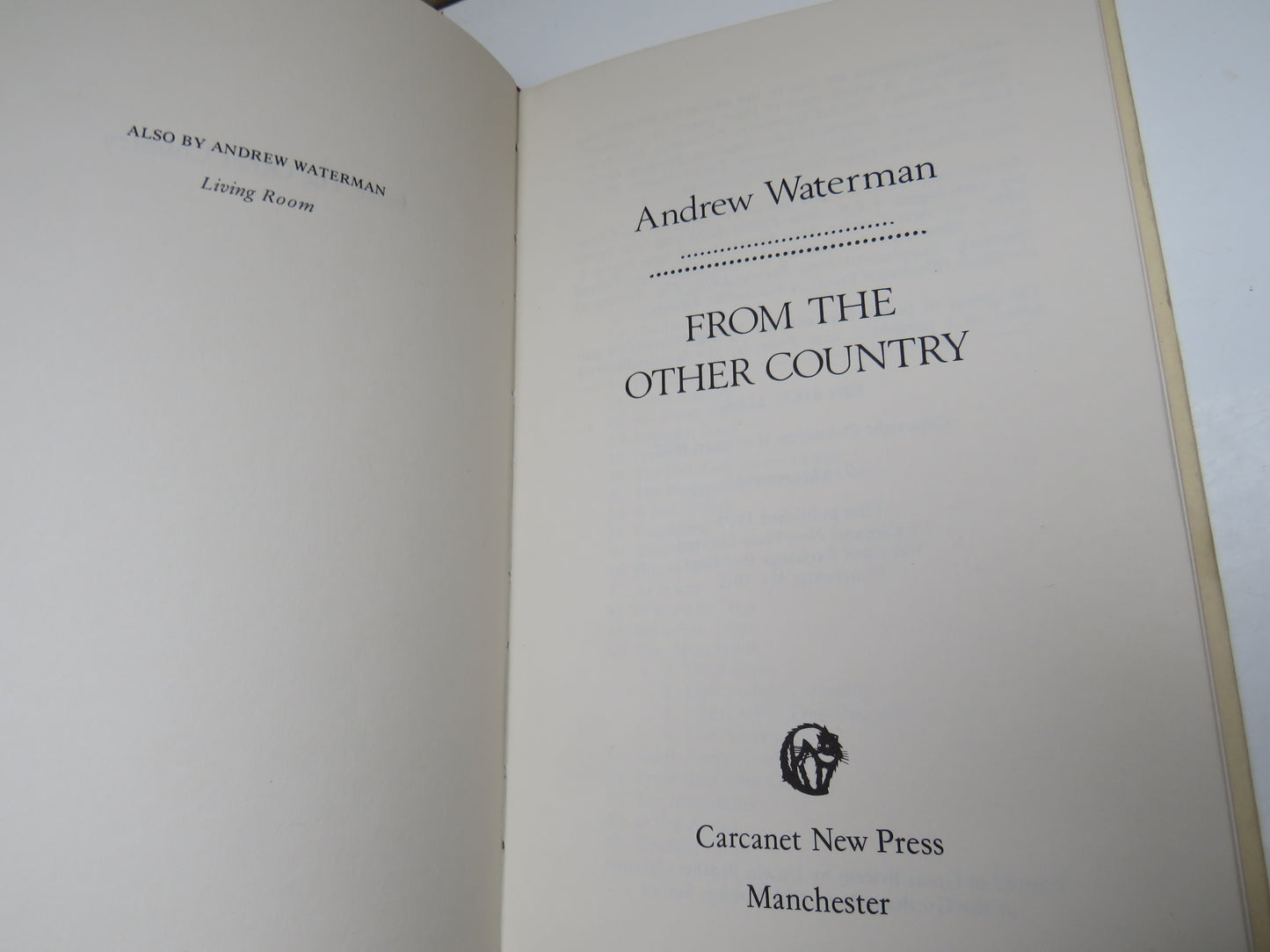 From The Other Country By Andrew Waterman 1977