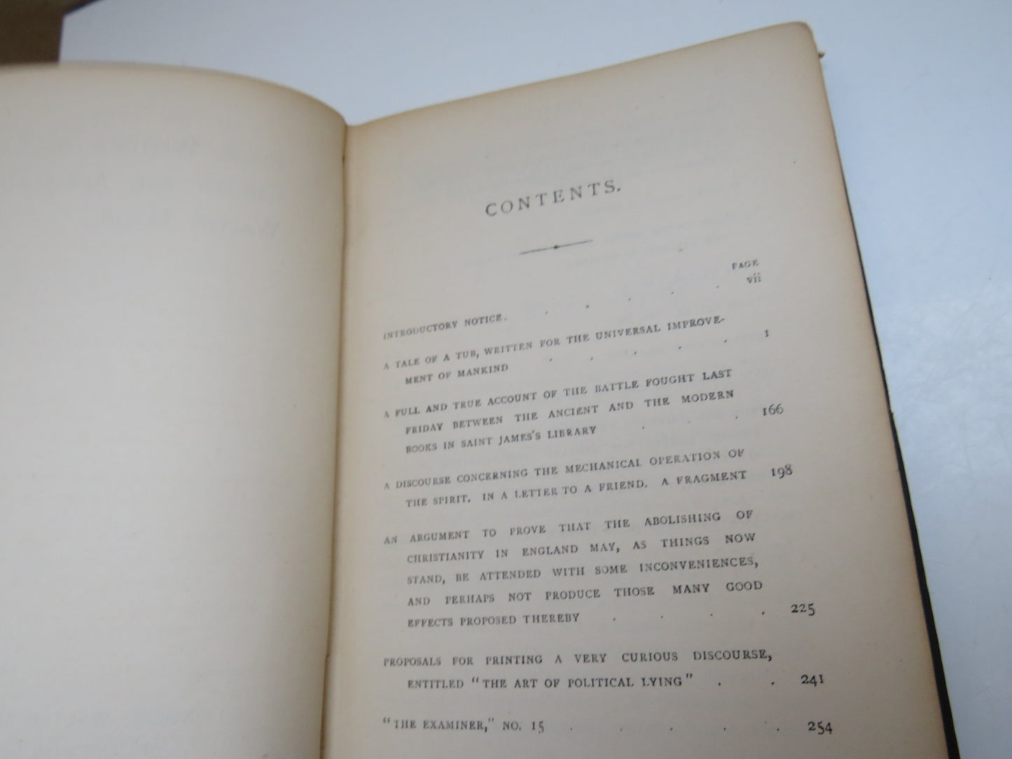 Prose Writings of Swift chosen and Arranged By Walter Lewin The Scott Library