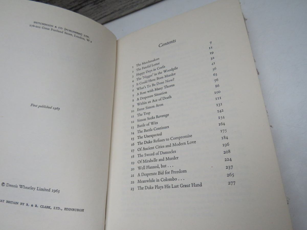 Dangerous Inheritance By Dennis Wheatley 1965 - The Book Club Edition