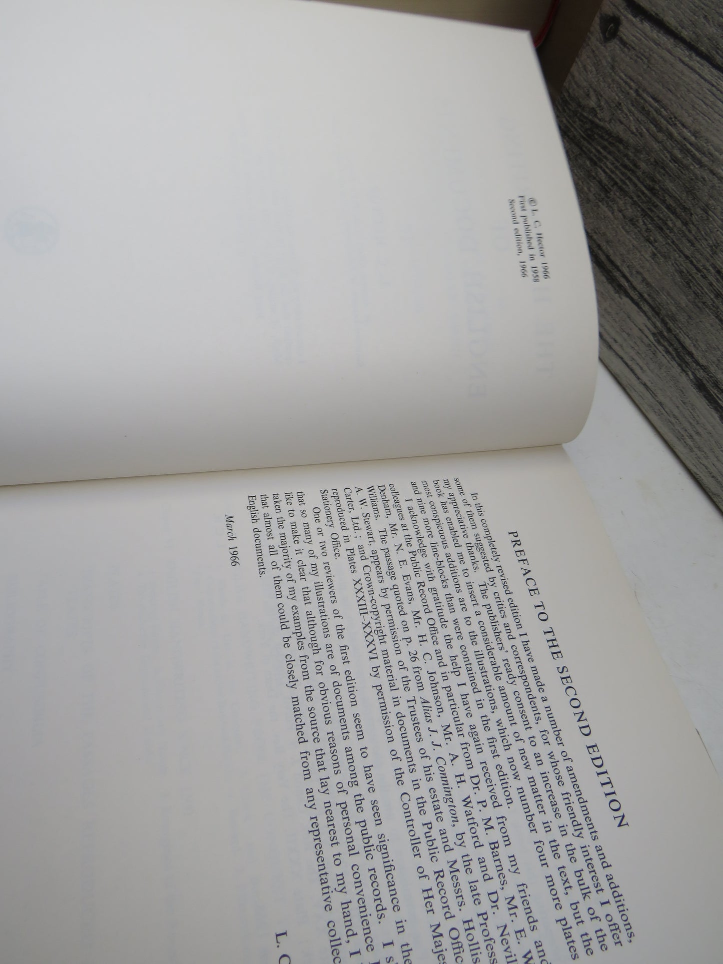 The Handwriting of English Documents By L.C. Hector 1966