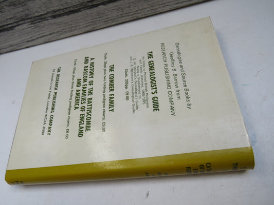 A Catalogue of British Family Histories Compiled By T.R. Thomson 1980