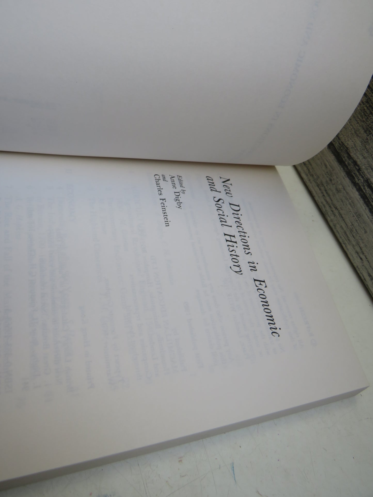 New Directions In Economic and Social History Edited by Anne Digby and Charles Feinstein 1989