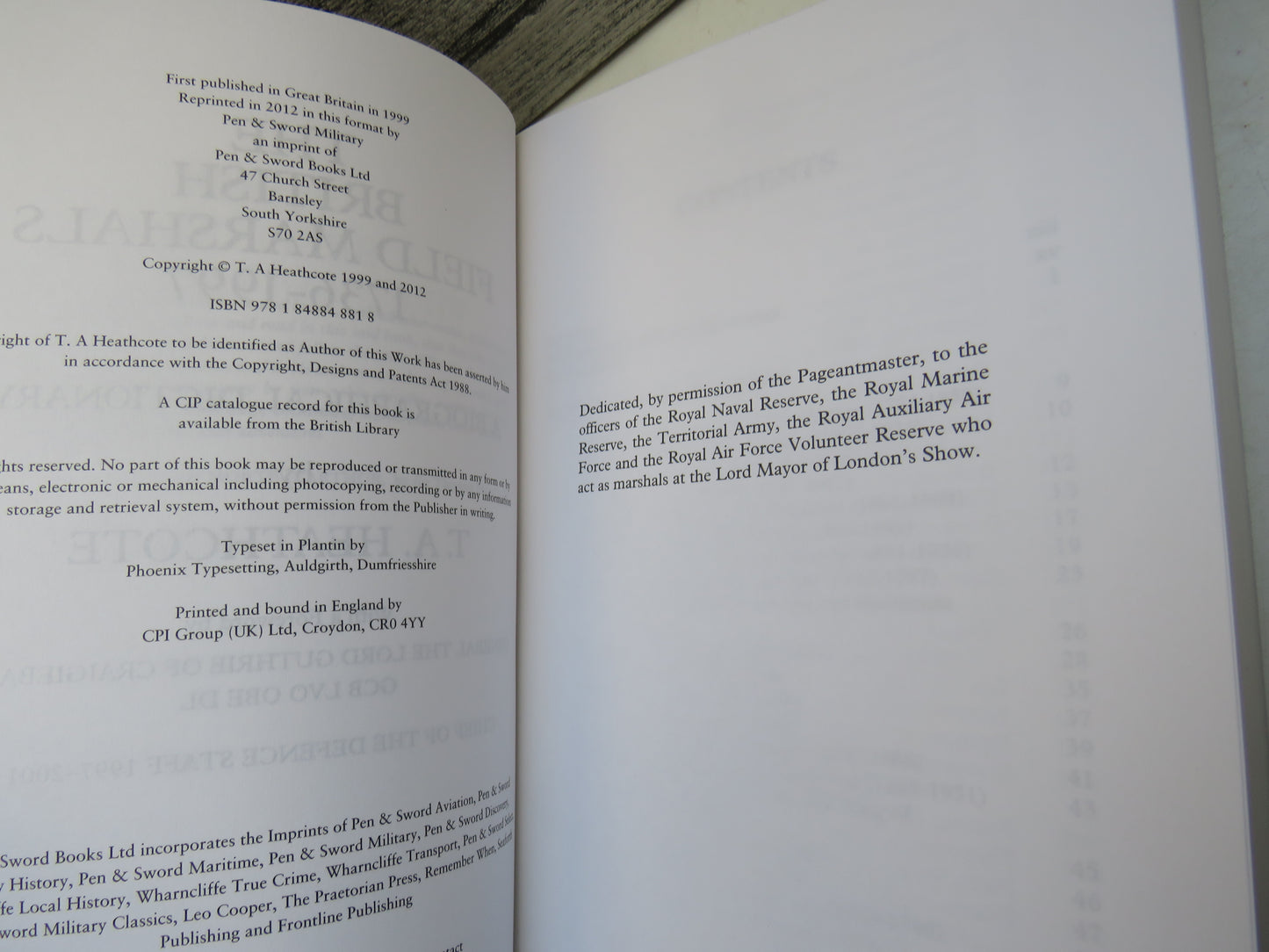 The British Field Marshals 1736-1997 A Biographical Dictionary By T. A. Heathcote 2012