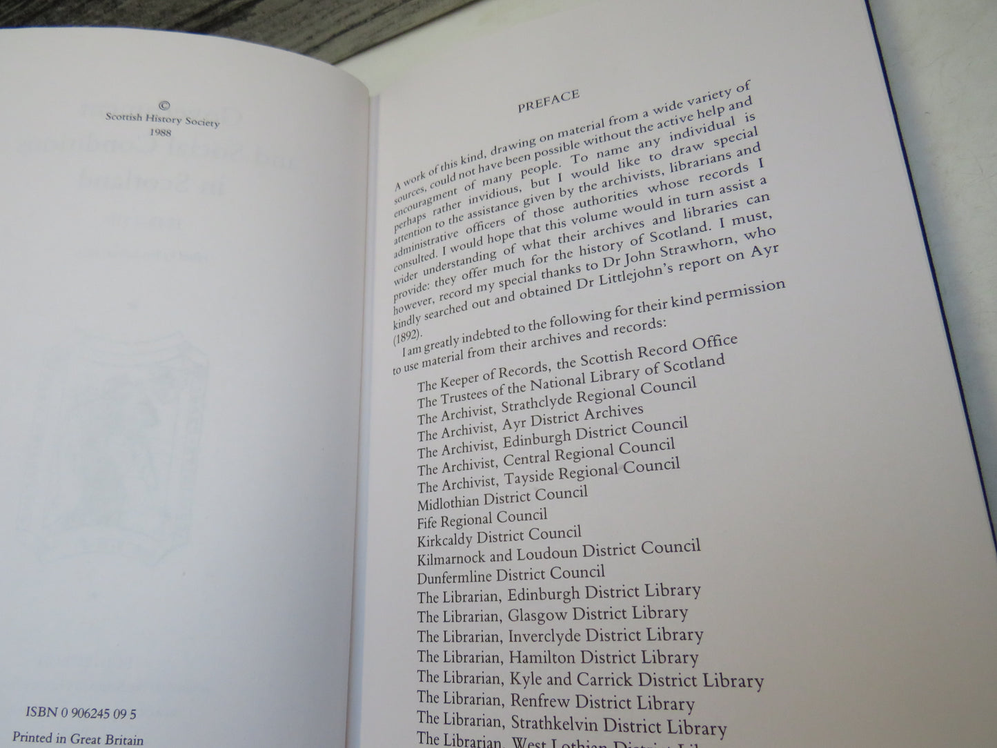 Government and Social Conditions In Scotland 1845-1919 Edited By Ian Levitt 1988