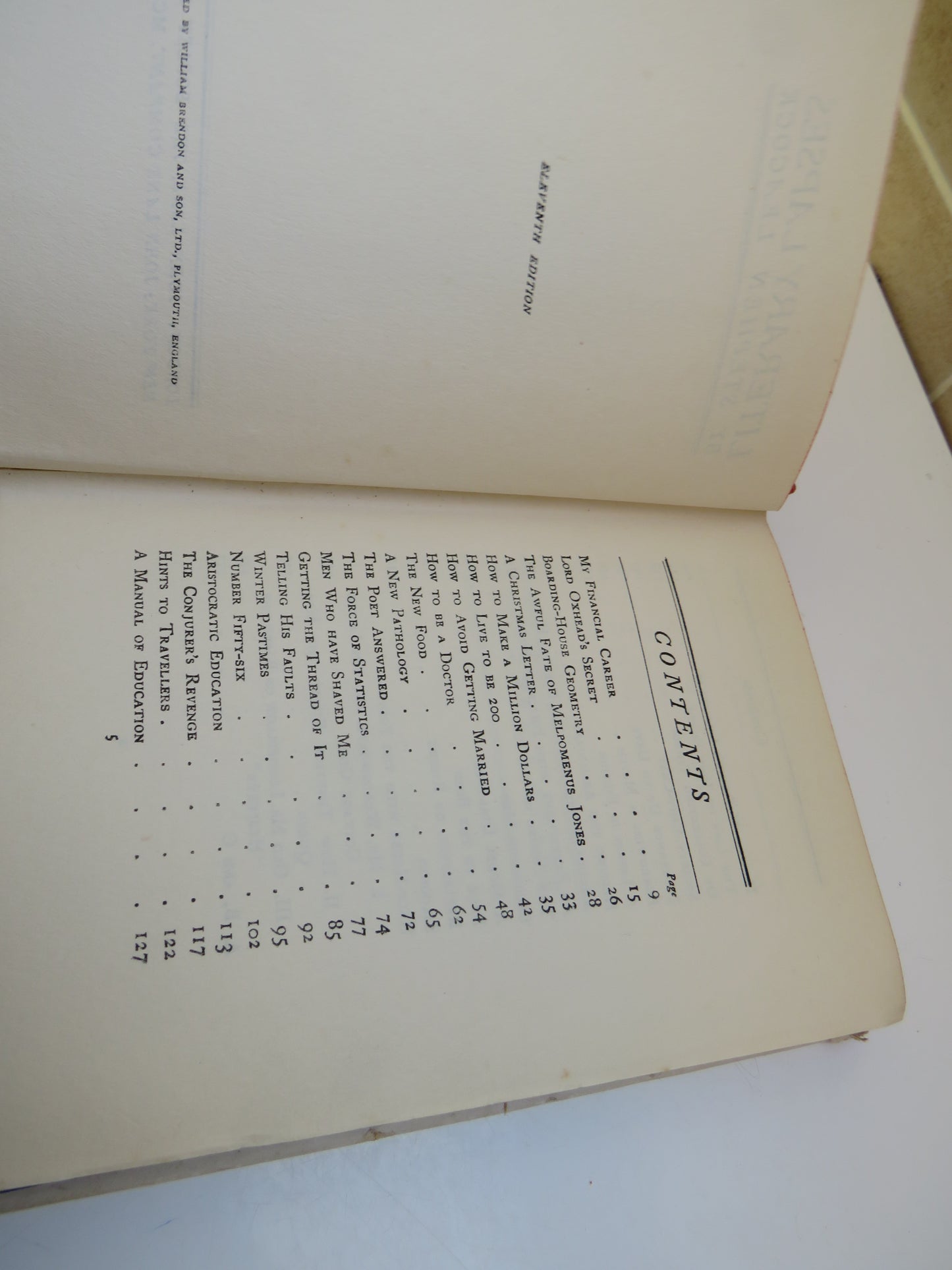 Literary Lapses by Stephen Leacock, 1919