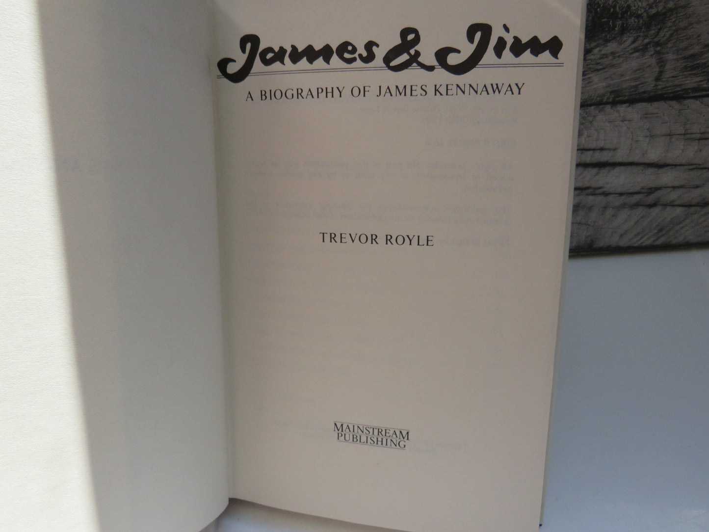 James & Jim A Biography of James Kennaway By Trevor Royle 1983