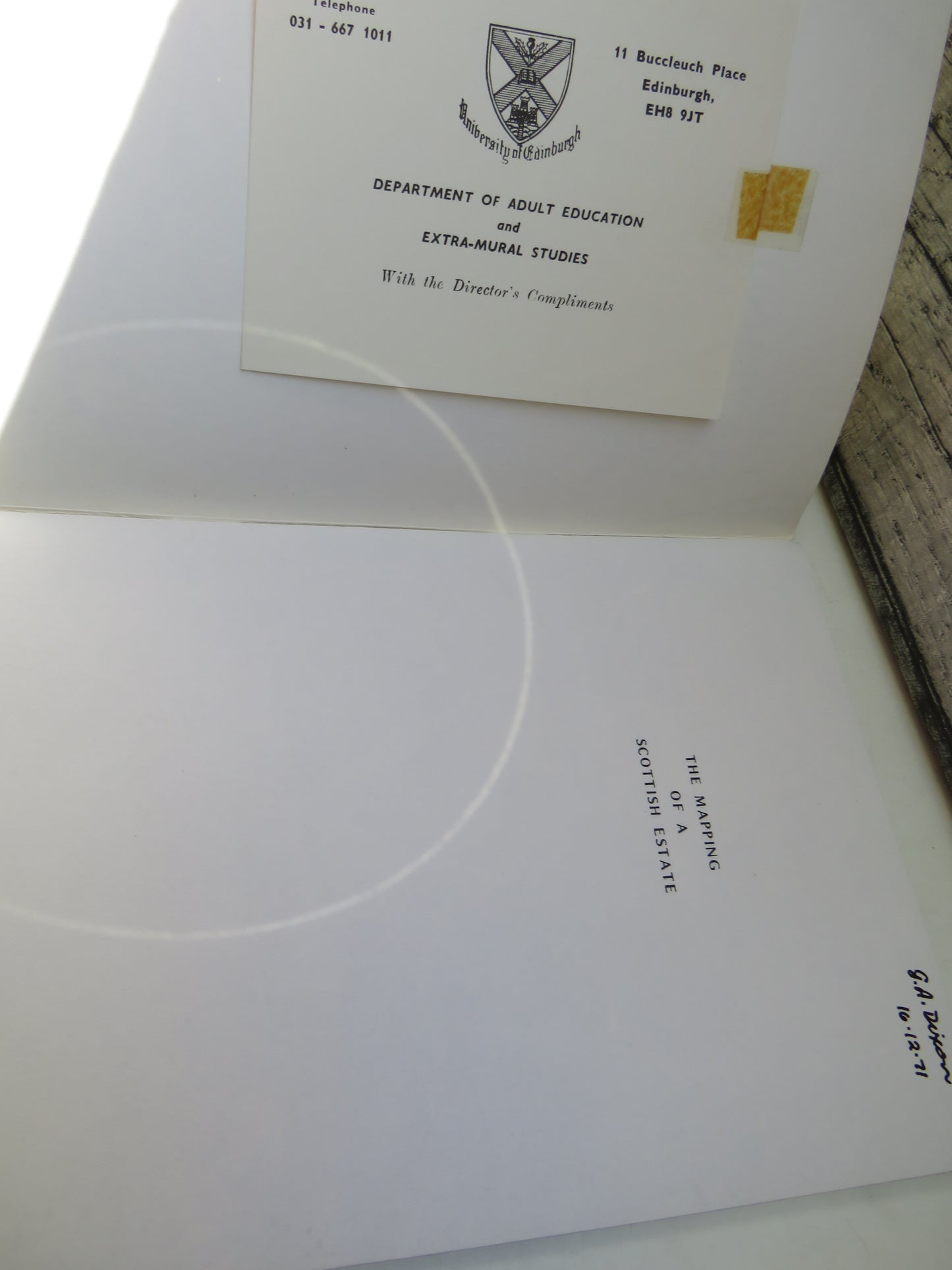 The Mapping Of A Scottish Estate By I. H. Adams 1971
