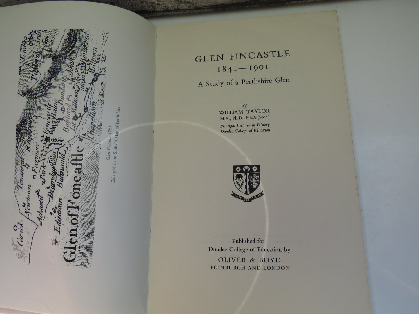 Glen Fincastle 1841-1901 A Study of a Perthshire Glen By William Taylor 1967