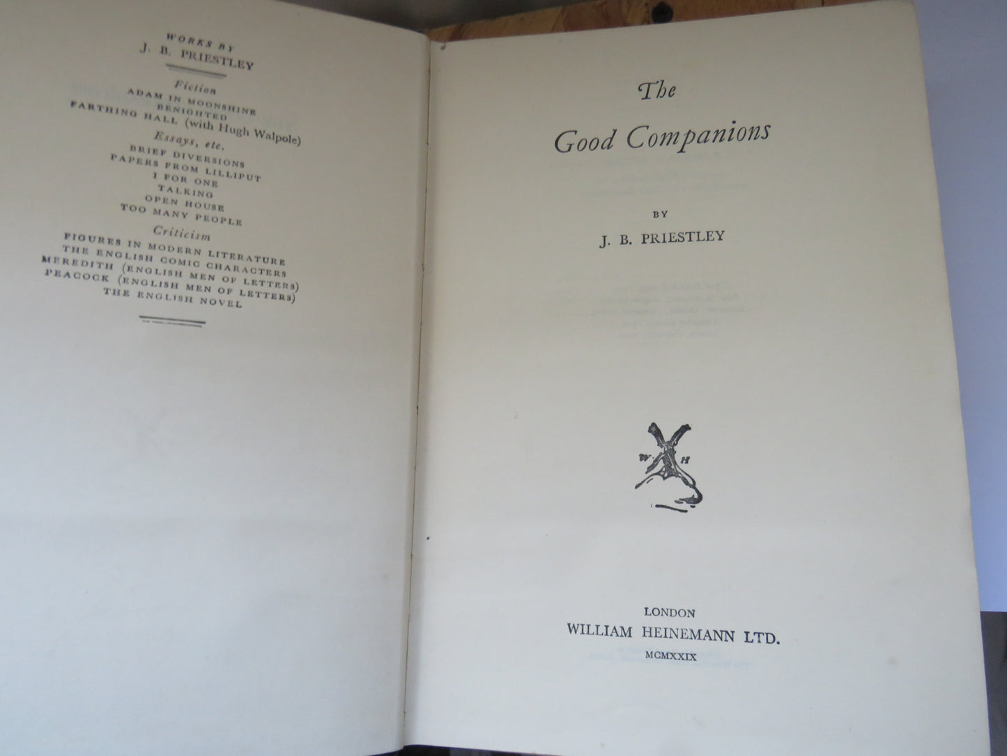 The Good Companions By J. B. Priestley 1929