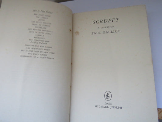 Scruffy A Diversion By Paul Gallico 1962