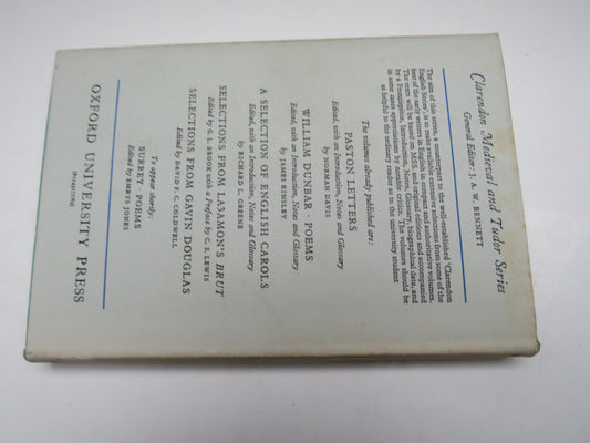 Robert Henryson Poems Selected and Edited With An Introduction, Notes and Glossary By Charles Elliott 1963